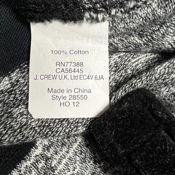 J. Crew Dress 3/4 Sleeve Heather Stripe Knit Button Detail Womens XXS Black Grey - Picture 9 of 12